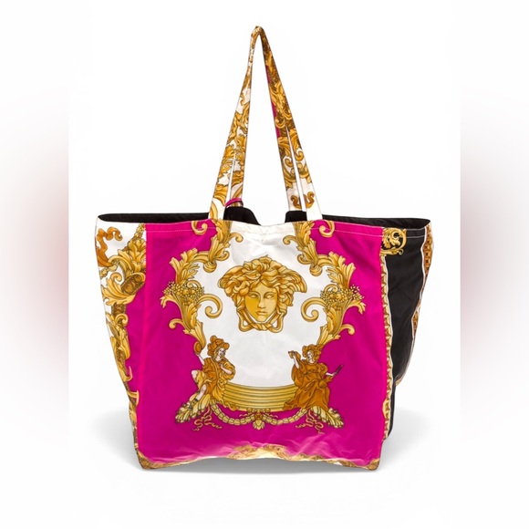 Versace Handbags - Versace Medusa Renaissance Nylon Tote EUC